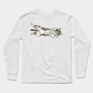 Kitten Playing on Back Long Sleeve T-Shirt